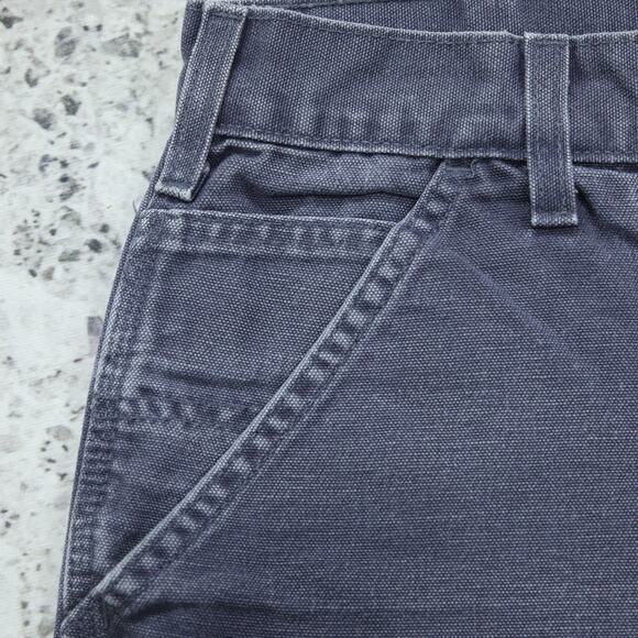 RARE Vintage Carhartt B25 PTB Petrol Blue - Grey Carpenter Shorts 30x8 - Picture 9 of 14